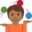 person juggling, medium-dark skin tone